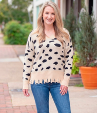 Load image into Gallery viewer, Cookies &amp; Cream Fringe Sweater