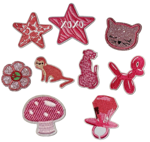 Pink Iron On Patches