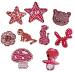 Pink Iron On Patches