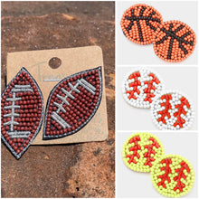 Load image into Gallery viewer, Beaded Sports Earrings