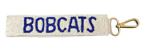 Beaded Bobcats Wristlet Keychains