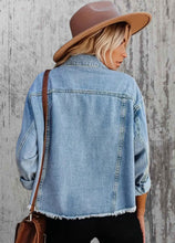 Load image into Gallery viewer, Sequined Baseball Denim Patch Jacket