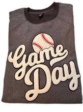 Load image into Gallery viewer, Fleece Baseball Game Day Pullover Sweatshirt