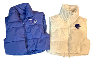 Cropped Puffer Bobcat Vest (Various Colors)