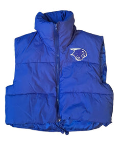 Cropped Puffer Bobcat Vest (Various Colors)