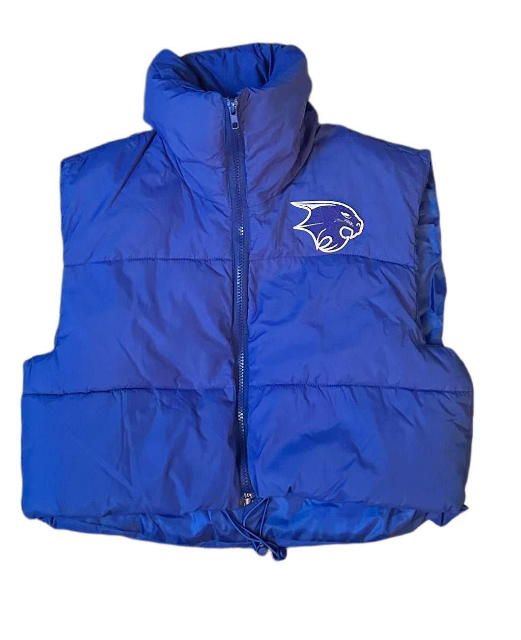 Cropped Puffer Bobcat Vest (Various Colors)
