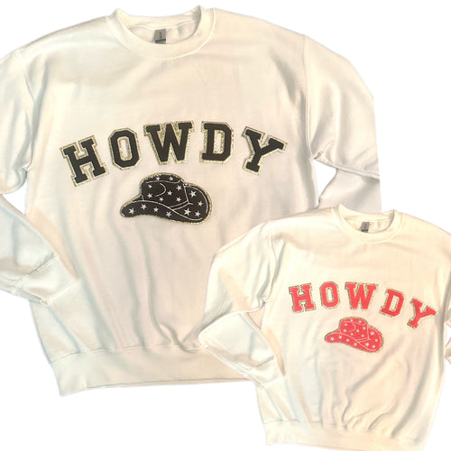 Howdy Sweatshirt (Pink or Black)