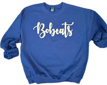 Load image into Gallery viewer, Blue BOBCATS Puff Sweatshirt (Adult &amp; Youth)