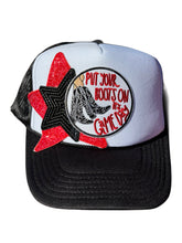 Load image into Gallery viewer, Put Your Boots On It’s Game Day Trucker Hat