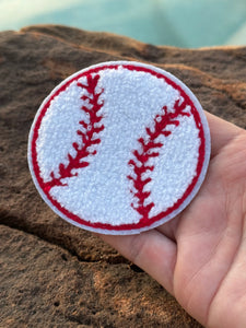 Chenille Baseball Iron On Patch