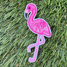 Load image into Gallery viewer, Pink Flamingo Iron On Patches