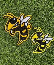 Load image into Gallery viewer, Hornet - Yellow Jacket Mascot Iron On Patches