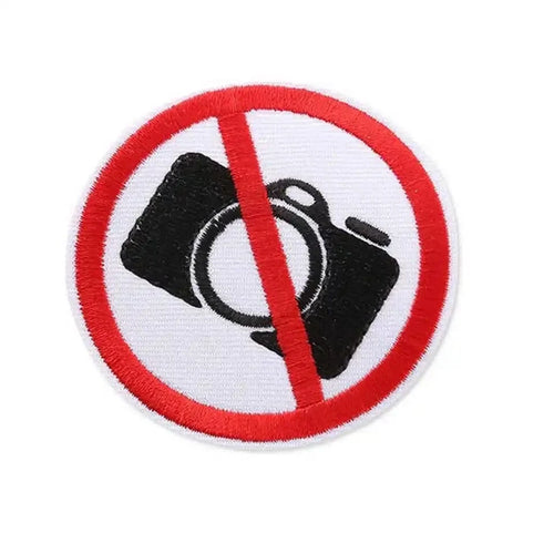 No Photos Iron On Patch