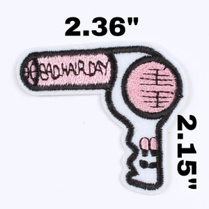 Hair Dryer Iron On Patch