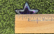 Load image into Gallery viewer, Purple Sequin Star Iron On Patch