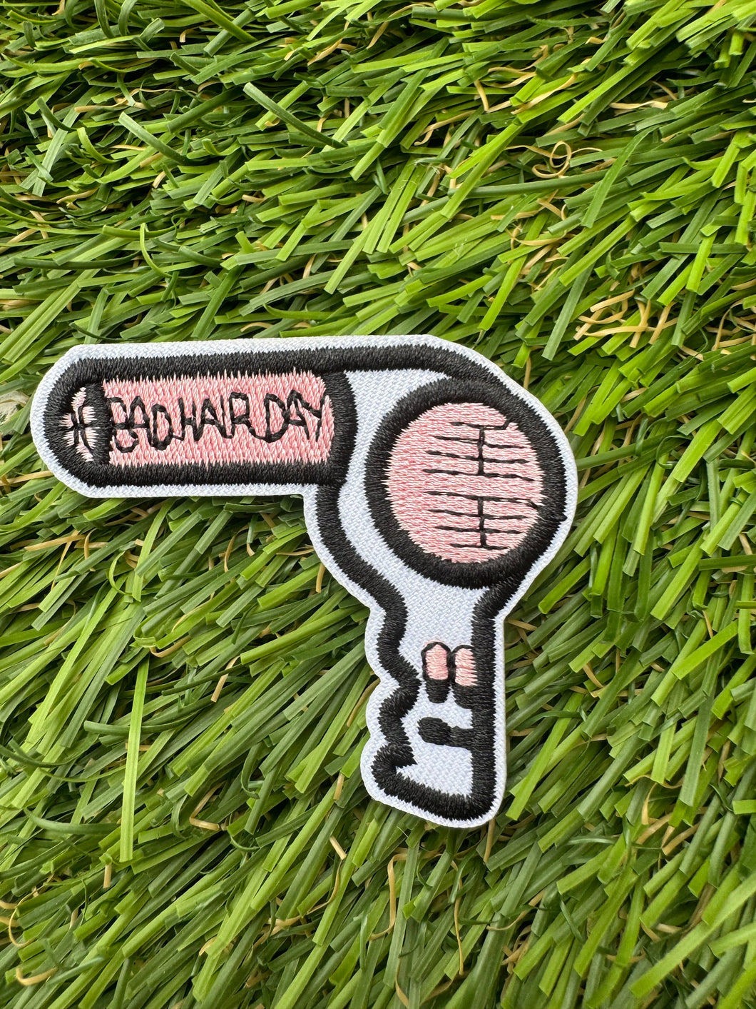 Hair Dryer Iron On Patch