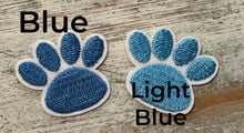 Load image into Gallery viewer, Embroidered Paw Print Iron On Patches