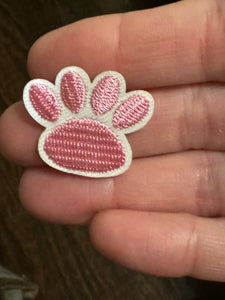 Embroidered Paw Print Iron On Patches