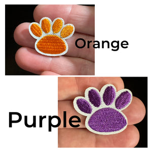 Embroidered Paw Print Iron On Patches