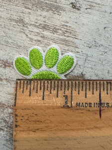 Embroidered Paw Print Iron On Patches