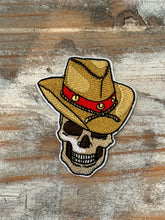 Load image into Gallery viewer, Cowboy Skeleton Iron On Patch