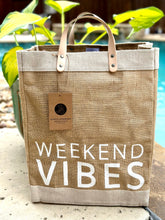 Load image into Gallery viewer, Weekend Vibes Jute &amp; Leather Tote