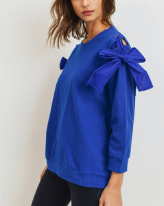 Royal Bow Sweathshirt - The Barron Boutique