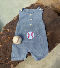 Load image into Gallery viewer, Striped Baseball Romper