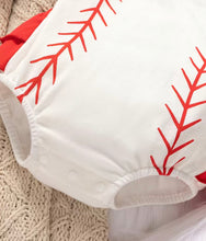 Load image into Gallery viewer, Ruffled Baseball Onsie