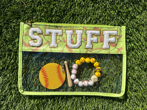 Clear Baseball, Softball, Football & Soccer Stadium Stuff Wristlets
