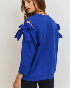 Royal Bow Sweathshirt - The Barron Boutique