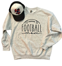 Load image into Gallery viewer, Football Mom Crew Neck Sweatshirt