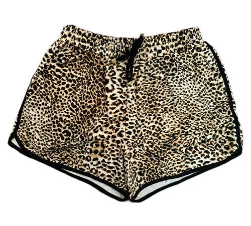 Leopard Print Athletic Shorts
