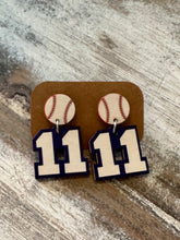 Load image into Gallery viewer, Player Number Earrings
