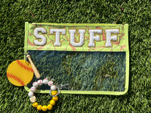 Load image into Gallery viewer, Clear Baseball, Softball, Football &amp; Soccer Stadium Stuff Wristlets