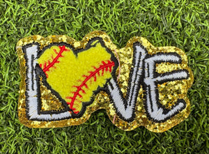 Softball Iron On Patches