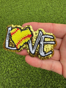 Softball Iron On Patches