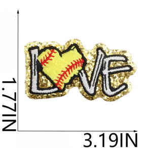 Softball Iron On Patches