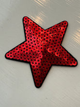 Load image into Gallery viewer, Red Sequin Star Iron On Patch