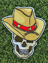 Load image into Gallery viewer, Cowboy Skeleton Iron On Patch