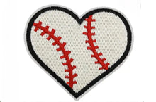 Load image into Gallery viewer, Heart Sports Iron On Patches