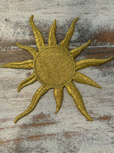 Load image into Gallery viewer, Gold Metallic Sunburst Iron On Patch