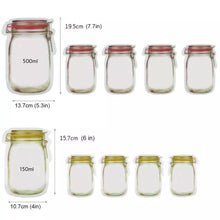 Load image into Gallery viewer, Resealable Mason Jar Zipper Bags - The Barron Boutique