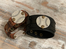 Load image into Gallery viewer, Leather Sports Cuffs (Baseball/Softball/Soccer/Football)