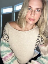 Load image into Gallery viewer, Tie Dye &amp; Leopard Sweater - The Barron Boutique