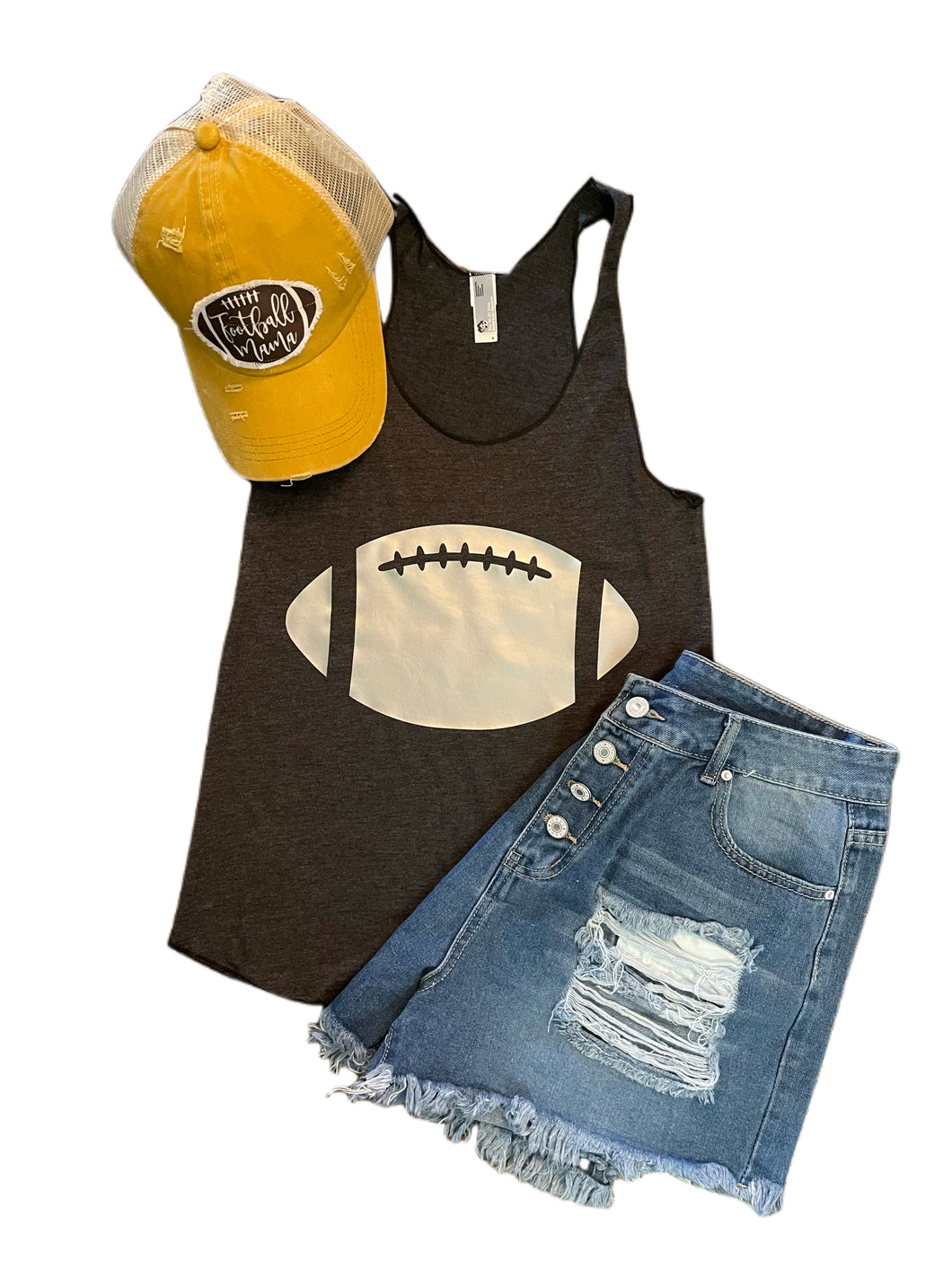 Metallic Silver Football Tank