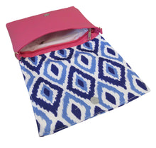 Load image into Gallery viewer, Blue Ikat Convertible Clutch