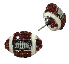 Load image into Gallery viewer, Rhinestone Football Earrings