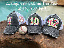 Load image into Gallery viewer, Chenille Softball Hats