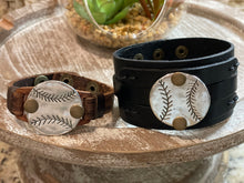 Load image into Gallery viewer, Leather Sports Cuffs (Baseball/Softball/Soccer/Football)